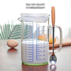 Feast u0026 Flair Küche & Esszimmer-Kaffeekanne aus Glas – Espresso-Latte-Krug für Baristas