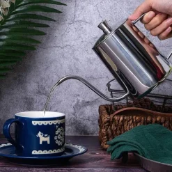 Tom Küche & Esszimmer-Kaffeekessel mit Schwanenhals aus Edelstahl – Präzisions-Tropfkanne zum Brühen