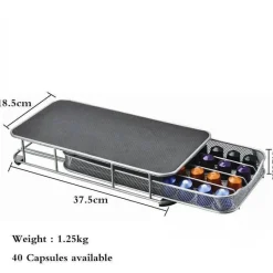 Tom Küche & Esszimmer-Kaffeepadhalter – Metallgestell für 18 Nespresso Dolce Gusto Kapseln