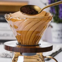 Tom Küche & Esszimmer-Kaffeeperkolator aus Glas – Umweltfreundliche, wiederverwendbare Filterkaffeemaschine