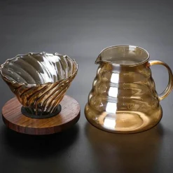 Tom Küche & Esszimmer-Kaffeeperkolator aus Glas – Umweltfreundliche, wiederverwendbare Filterkaffeemaschine