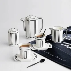 The Cozy Mug Küche & Esszimmer-Kaffeeservice aus Keramik im koreanischen 2D-Art-Stil