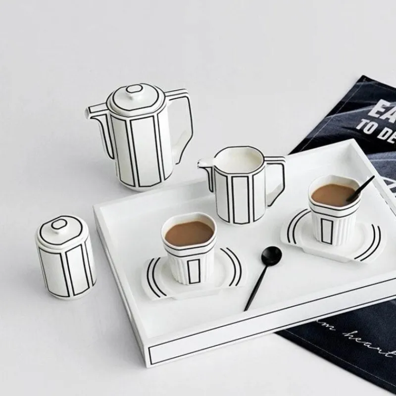 The Cozy Mug Küche & Esszimmer-Kaffeeservice aus Keramik im koreanischen 2D-Art-Stil