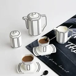 The Cozy Mug Küche & Esszimmer-Kaffeeservice aus Keramik im koreanischen 2D-Art-Stil