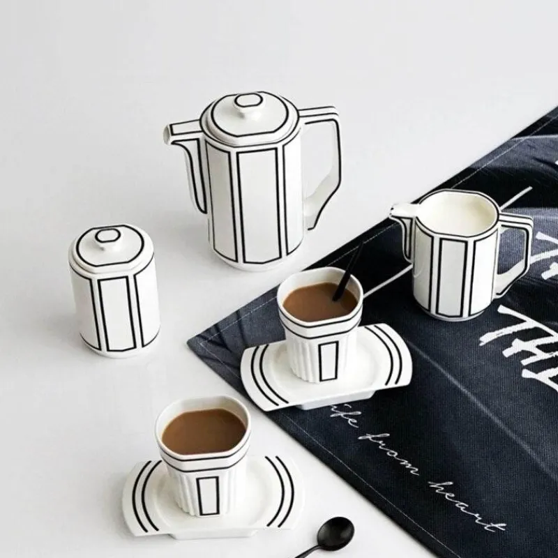The Cozy Mug Küche & Esszimmer-Kaffeeservice aus Keramik im koreanischen 2D-Art-Stil