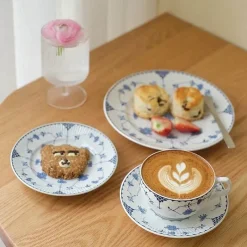 Plates u0026 More Küche & Esszimmer-Kaffeeservice aus Keramik – Tasse, Untertasse, Zuckerdose, Milchkännchen, Teller