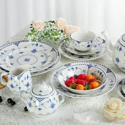 Plates u0026 More Küche & Esszimmer-Kaffeeservice aus Keramik – Tasse, Untertasse, Zuckerdose, Milchkännchen, Teller