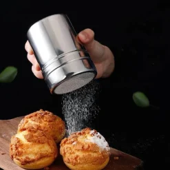 Tom Küche & Esszimmer-Kaffeestreuer aus Edelstahl – Vielseitiges Küchensieb für Zucker, Kakao, BBQ-Gewürz