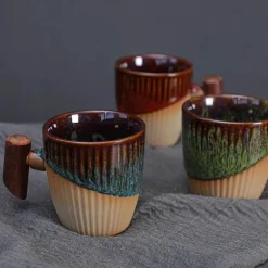 Plates u0026 More Küche & Esszimmer-Kaffeetasse aus Keramik – Elegante Latte-Tasse aus Porzellan für das Homeoffice