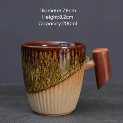 Plates u0026 More Küche & Esszimmer-Kaffeetasse aus Keramik – Elegante Latte-Tasse aus Porzellan für das Homeoffice