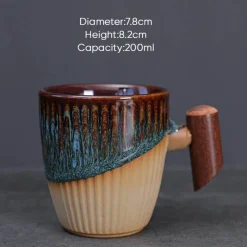 Plates u0026 More Küche & Esszimmer-Kaffeetasse aus Keramik – Elegante Latte-Tasse aus Porzellan für das Homeoffice