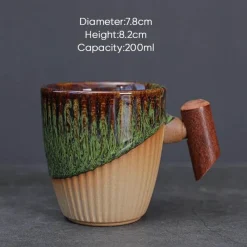 Plates u0026 More Küche & Esszimmer-Kaffeetasse aus Keramik – Elegante Latte-Tasse aus Porzellan für das Homeoffice