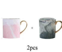 Cup Couture Küche & Esszimmer-Kaffeetasse aus Marmorporzellan – elegante europäische Teetasse