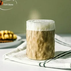 Plates u0026 More Küche & Esszimmer-Kaffeetassen-Set aus geripptem Glas – elegantes Trinkgeschirr für heiße Getränke