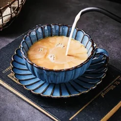 Feast Essentials Küche & Esszimmer-Kaiyō Keramik-Untertassen-Set – Elegantes Tee- und Kaffeegeschirr