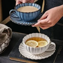 Feast Essentials Küche & Esszimmer-Kaiyō Keramik-Untertassen-Set – Elegantes Tee- und Kaffeegeschirr