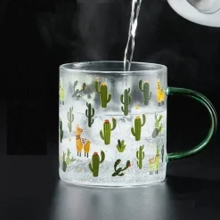 Plates u0026 More Küche & Esszimmer-Kaktusglas-Tee-/Milchbecher – Kaffeebecher mit Skala