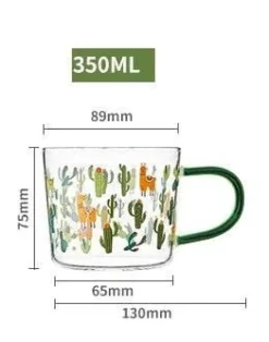 Plates u0026 More Küche & Esszimmer-Kaktusglas-Tee-/Milchbecher – Kaffeebecher mit Skala