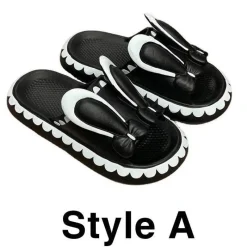 Damen Wilderness Haven Damenschuhe|Outdoor-Artikel-Kaninchen-Hausschuhe für Damen – süße, bequeme Schuhe mit niedrigem Keilabsatz