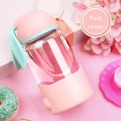 Kinder Little Nest Kinderwagen & Zubehör-Kaninchen-Milchbecher – Süßes Trinkgeschirr aus Glas für Kinder