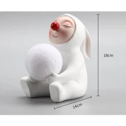 Bright Accents Beleuchtung-Kaninchen-Nachtlampe – Niedliche Kinderzimmer-Dekorbeleuchtung