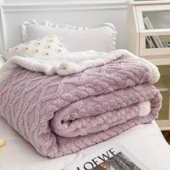 Cozy Haven Bettzeug-Karierte Überwurfdecke – Gemütlicher Wohndekor-Akzent