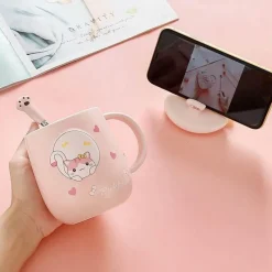 The Cozy Mug Küche & Esszimmer-Katzenbecher-Set – süße Cartoon-Kaffeetassen