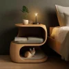 Timeless Touch Haustierzubehör|Haustierbetten-Katzenbett-Nachttisch – Stilvolles integriertes Haustiermöbel