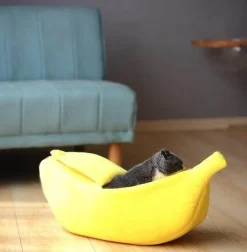 Decor Haustierzubehör|Haustierbetten-Katzenhaus aus Bananenschale – Gemütlicher Unterschlupf für Haustiere in 4 Farben