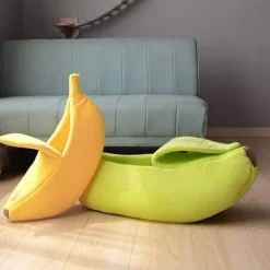 Decor Haustierzubehör|Haustierbetten-Katzenhaus aus Bananenschale – Gemütlicher Unterschlupf für Haustiere in 4 Farben