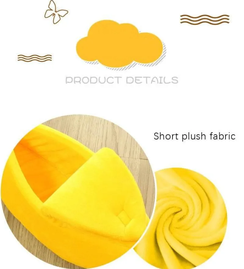 Decor Haustierzubehör|Haustierbetten-Katzenhaus aus Bananenschale – Gemütlicher Unterschlupf für Haustiere in 4 Farben