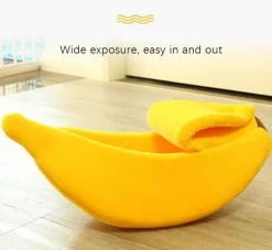 Decor Haustierzubehör|Haustierbetten-Katzenhaus aus Bananenschale – Gemütlicher Unterschlupf für Haustiere in 4 Farben