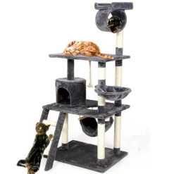 Furendo Haustierzubehör|Reinigungswerkzeuge Für Haustiere-Katzenkletterbaum aus Holz – Aktivitätsstruktur für kleine Haustiere