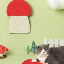 TailTrend Haustierspielzeug-Katzenkratzbaum in Pilzform – Stilvoller Katzenkratzbaum
