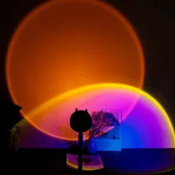 The Gilded Nest Gadgets Für Zuhause|Beleuchtung-Katzenohren-Sonnenuntergangslampe – Süßes Nachtlicht für den Schreibtisch