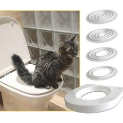 Furendo Haustierzubehör|Reinigungswerkzeuge Für Haustiere-Katzentoiletten-Trainingsset – Einfache Lösung für ein streufreies Training