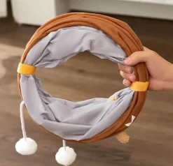 TailTrend Haustierspielzeug-Katzentunnelspielzeug – Zusammenklappbares interaktives Spiel für Kätzchen