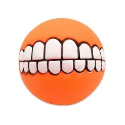 TailTrend Haustierzubehör|Haustierspielzeug-Kauspielzeug für Hunde mit Smiley-Motiv aus Gummi – Lustiges Kauspielzeug für Haustiere