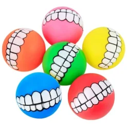 TailTrend Haustierzubehör|Haustierspielzeug-Kauspielzeug für Hunde mit Smiley-Motiv aus Gummi – Lustiges Kauspielzeug für Haustiere