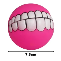 TailTrend Haustierzubehör|Haustierspielzeug-Kauspielzeug für Hunde mit Smiley-Motiv aus Gummi – Lustiges Kauspielzeug für Haustiere