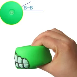 TailTrend Haustierzubehör|Haustierspielzeug-Kauspielzeug für Hunde mit Smiley-Motiv aus Gummi – Lustiges Kauspielzeug für Haustiere
