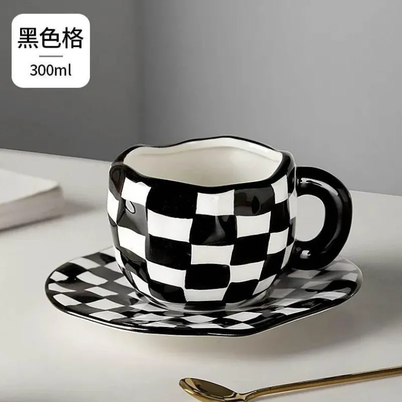 Plates u0026 More Küche & Esszimmer-Kawaii Blumen Keramik Tassen Set mit Löffelschale - Süße Kaffeetassen