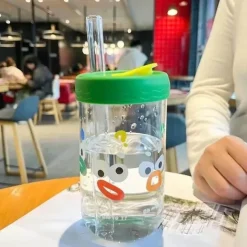 Plates u0026 More Küche & Esszimmer-Kawaii Bubble Tea Cup - 550 ml süßes Trinkgeschirr mit Deckel und Strohhalm
