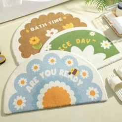 The Blissful Bath Badezimmer-Kawaii Florale Fußmatte - Süße rutschfeste Matte für drinnen und draußen