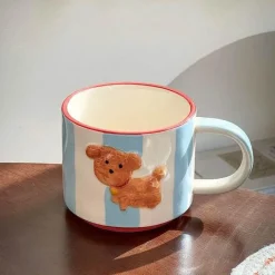 Plates u0026 More Küche & Esszimmer-Kawaii Tier-Trinkgeschirr-Set – Süßer Hundebecher und Teller