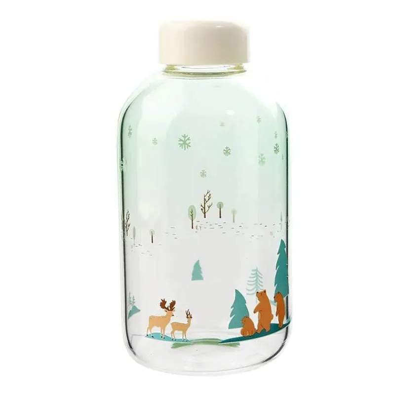 Feast u0026 Flair Küche & Esszimmer-Kawaii Tier-Wasserflasche mit Hülle – Süße Trinklösung für draußen