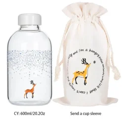 Feast u0026 Flair Küche & Esszimmer-Kawaii Tier-Wasserflasche mit Hülle – Süße Trinklösung für draußen