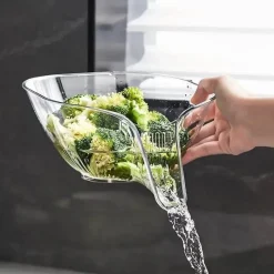 The Culinary Kit Küche & Esszimmer-Küchen-Abtropfkorb – multifunktionales, kristallklares Sieb