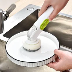 The Culinary Kit Küche & Esszimmer-Küchenbürste mit langem Griff – Reinigungswerkzeug für Töpfe und Geschirr