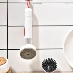 The Culinary Kit Küche & Esszimmer-Küchenbürste mit langem Griff – Reinigungswerkzeug für Töpfe und Geschirr